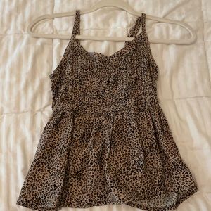 Cheetah print flowy top